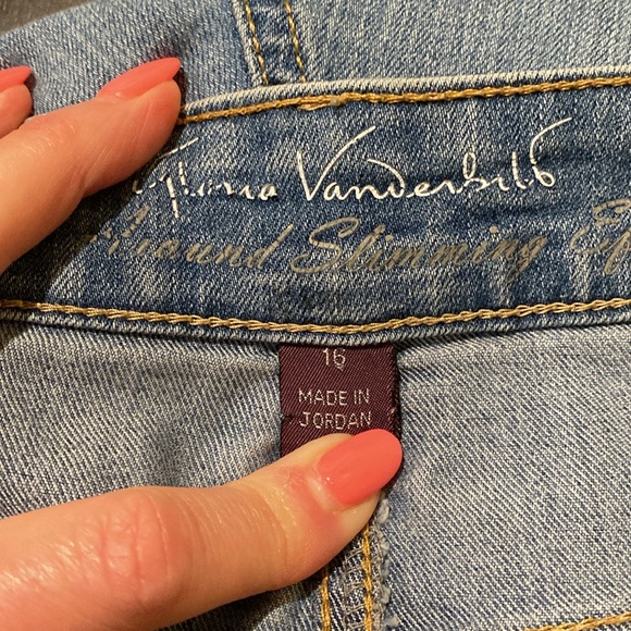 Gloria Vanderbilt Amanda 2.0 Slim Leg Denim High Rise Jean Size 16 - Picture 6 of 7